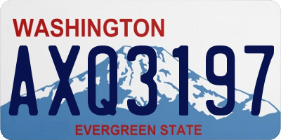 WA license plate AXQ3197