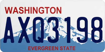 WA license plate AXQ3198