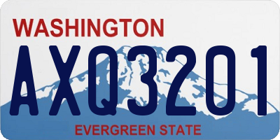 WA license plate AXQ3201