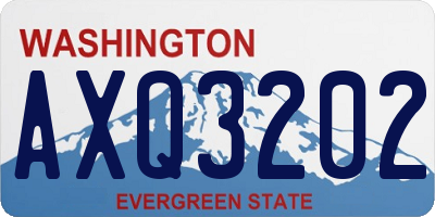 WA license plate AXQ3202