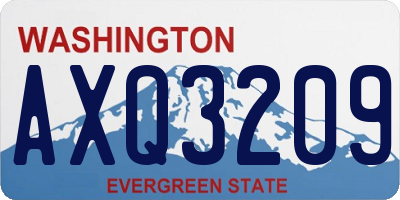 WA license plate AXQ3209