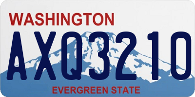 WA license plate AXQ3210