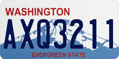 WA license plate AXQ3211