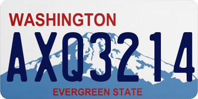 WA license plate AXQ3214