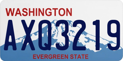 WA license plate AXQ3219