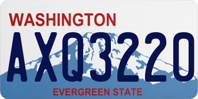WA license plate AXQ3220
