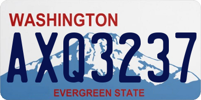 WA license plate AXQ3237