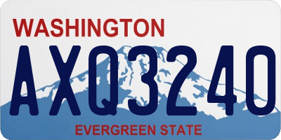 WA license plate AXQ3240