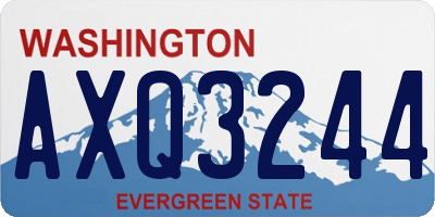 WA license plate AXQ3244