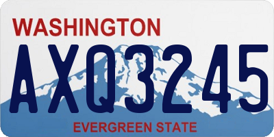 WA license plate AXQ3245