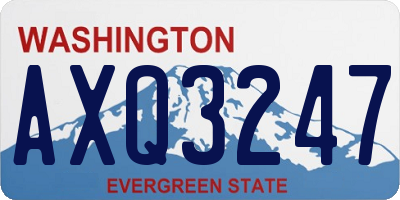 WA license plate AXQ3247
