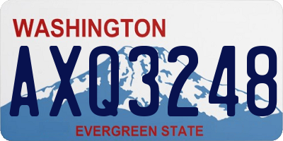 WA license plate AXQ3248