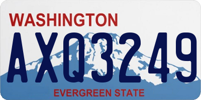 WA license plate AXQ3249