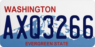 WA license plate AXQ3266