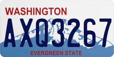 WA license plate AXQ3267