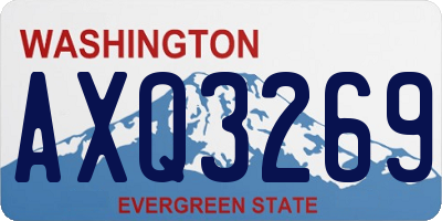 WA license plate AXQ3269