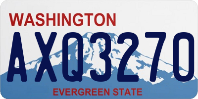 WA license plate AXQ3270