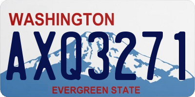 WA license plate AXQ3271