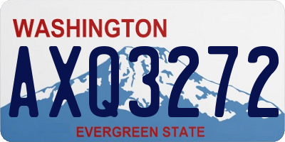 WA license plate AXQ3272