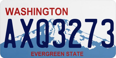 WA license plate AXQ3273