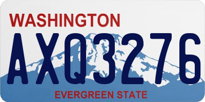 WA license plate AXQ3276