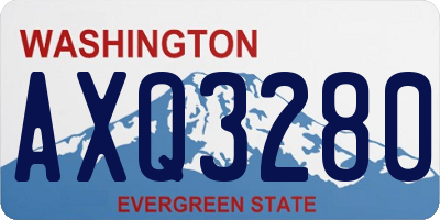 WA license plate AXQ3280