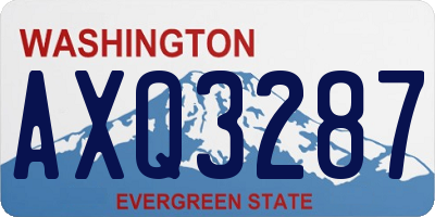 WA license plate AXQ3287