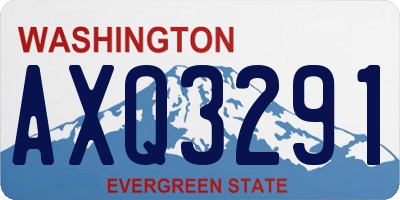 WA license plate AXQ3291