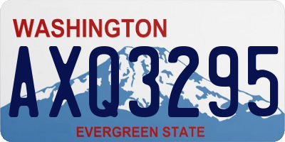 WA license plate AXQ3295