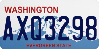 WA license plate AXQ3298