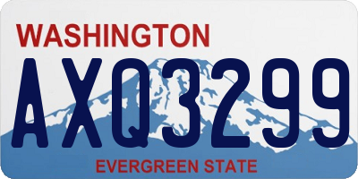 WA license plate AXQ3299