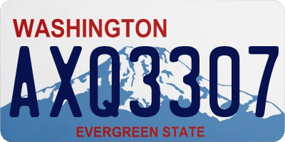 WA license plate AXQ3307