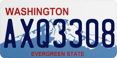 WA license plate AXQ3308