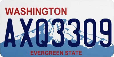 WA license plate AXQ3309