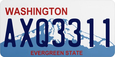 WA license plate AXQ3311