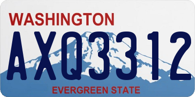 WA license plate AXQ3312