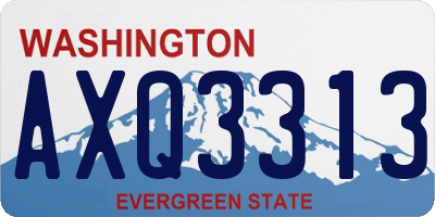 WA license plate AXQ3313