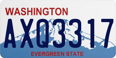 WA license plate AXQ3317