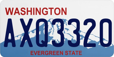 WA license plate AXQ3320