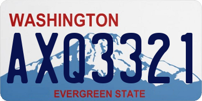 WA license plate AXQ3321