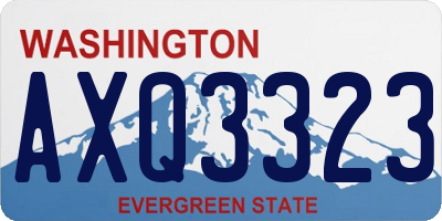 WA license plate AXQ3323