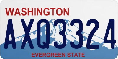 WA license plate AXQ3324
