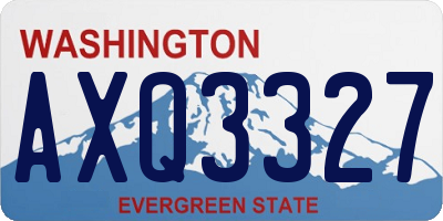 WA license plate AXQ3327