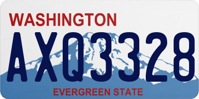 WA license plate AXQ3328