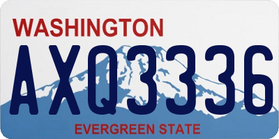 WA license plate AXQ3336