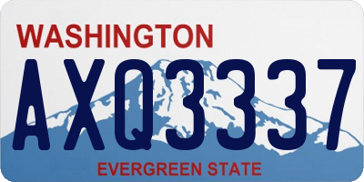 WA license plate AXQ3337