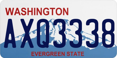 WA license plate AXQ3338