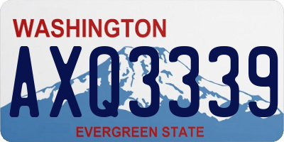 WA license plate AXQ3339