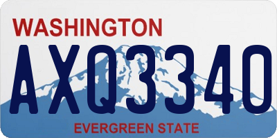 WA license plate AXQ3340