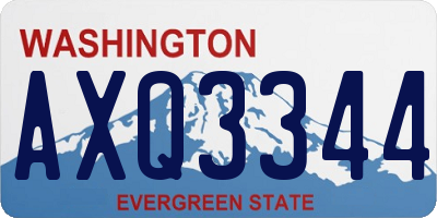 WA license plate AXQ3344